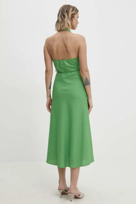 Φόρεμα με λινό Answear Lab 70% Ρεγιόν, 30% Λινάρι