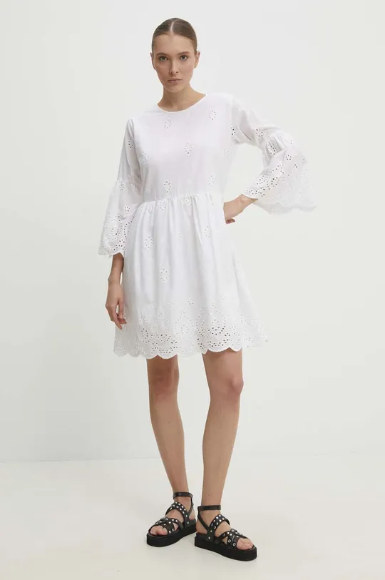Бавовняна сукня Answear Lab білий