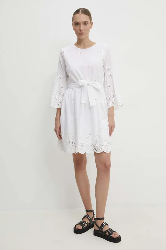 білий Бавовняна сукня Answear Lab