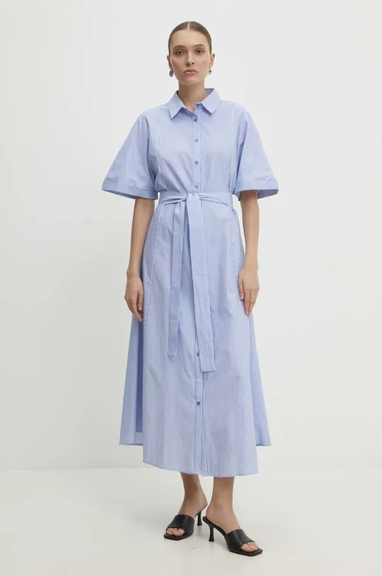 modrá Bavlnené šaty Answear Lab
