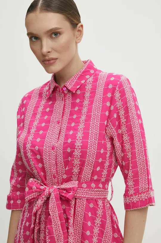 ροζ Βαμβακερό φόρεμα Answear Lab