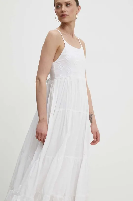 biela Bavlnené šaty Answear Lab Dámsky