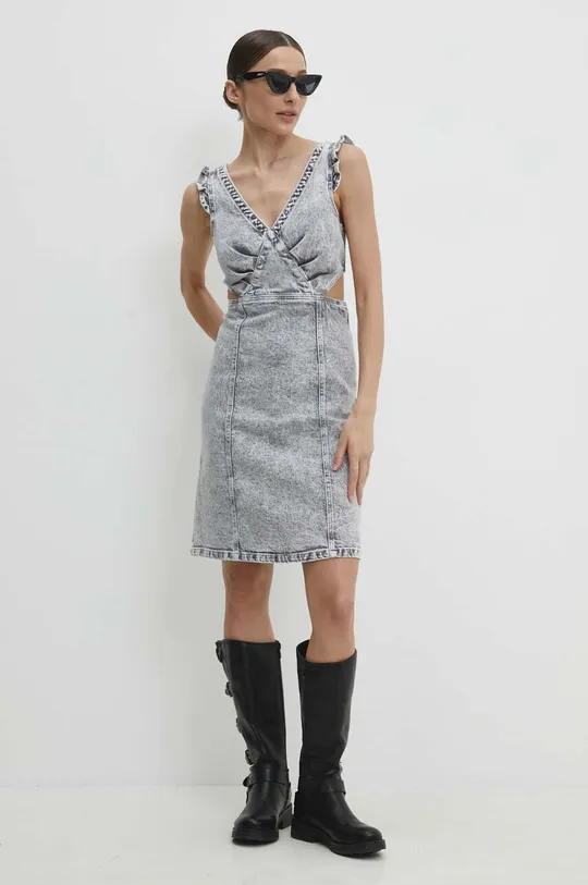 Джинсовое платье Answear Lab серый