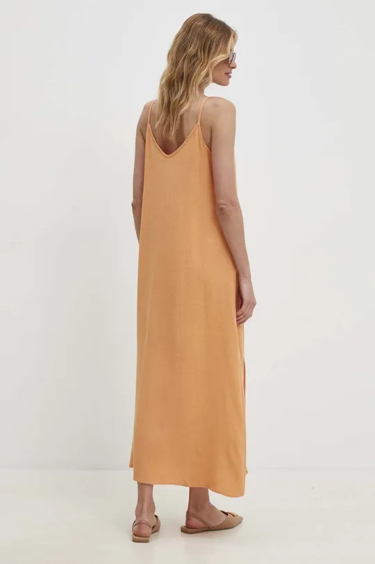 Lanena haljina Answear Lab narančasta