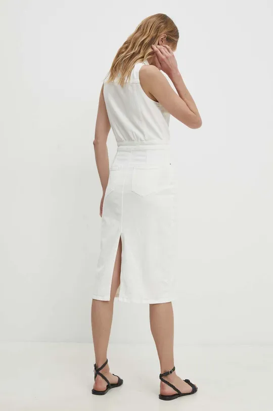 Rifľové šaty Answear Lab biela