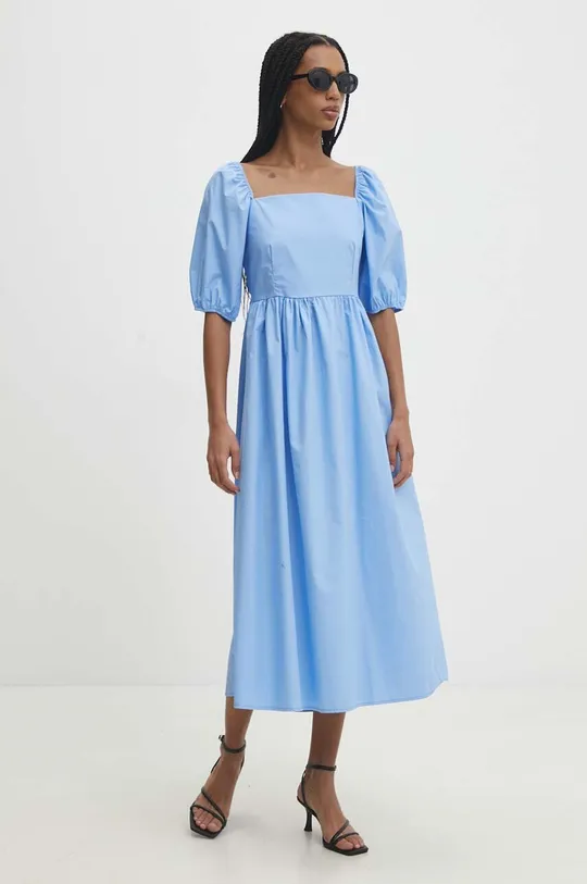Pamučna haljina Answear Lab plava