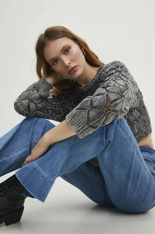 γκρί Βαμβακερό πουλόβερ Answear Lab Γυναικεία