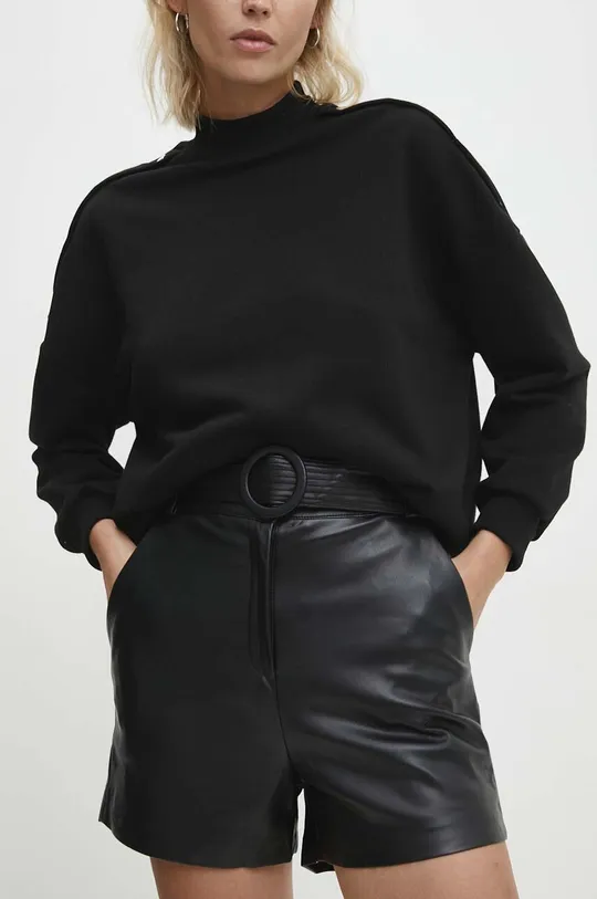 črna Kratke hlače Answear Lab Ženski