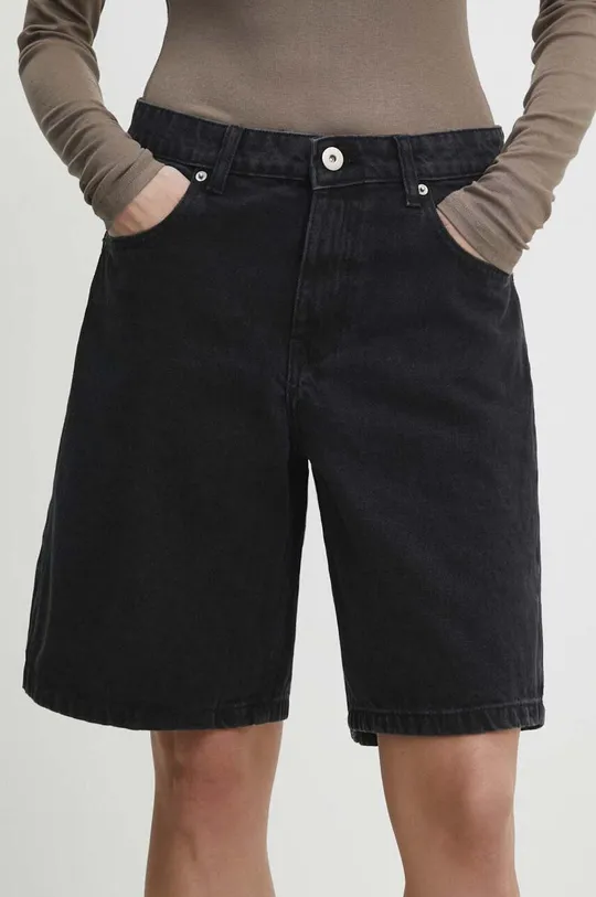 čierna Rifľové krátke nohavice Answear Lab Dámsky