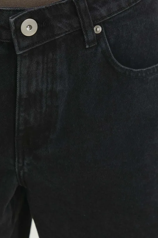 czarny Answear Lab szorty jeansowe