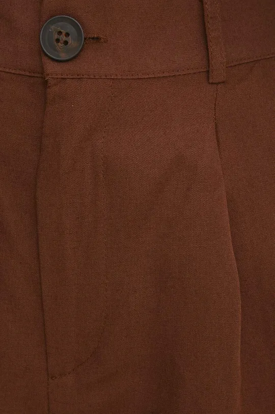 rjava Kratke hlače z lanom Answear Lab