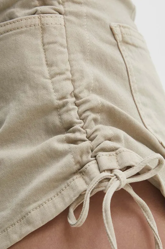 béžová Rifľové krátke nohavice Answear Lab