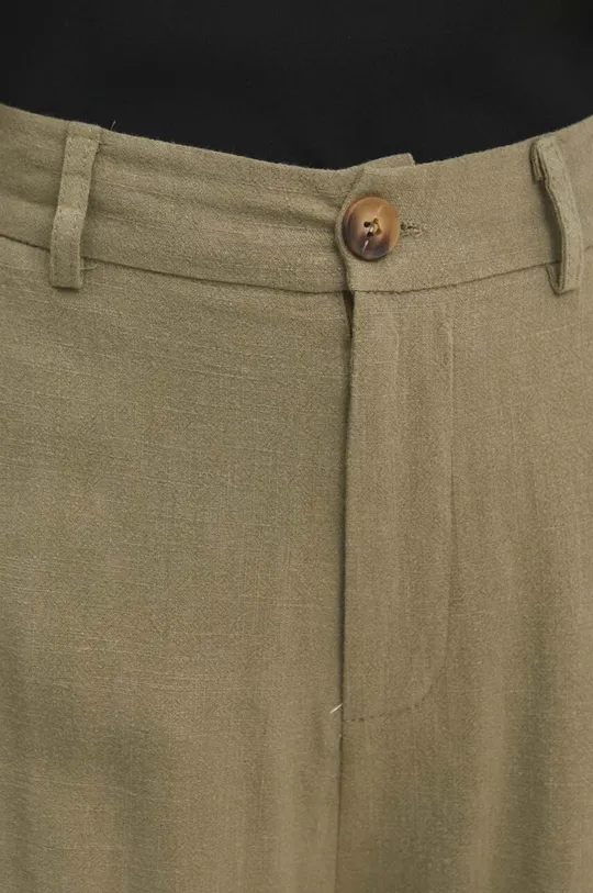 zelena Kratke hlače s lanom Answear Lab