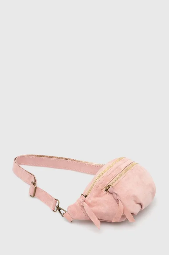 Замшева сумка на пояс Answear Lab рожевий