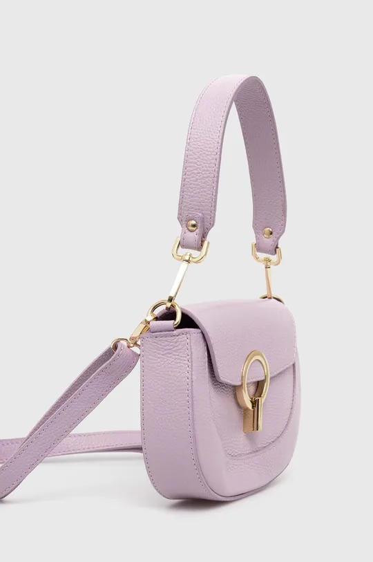 Кожаная сумочка Answear Lab фиолетовой