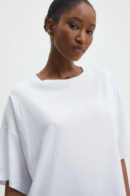 λευκό Βαμβακερό μπλουζάκι Answear Lab