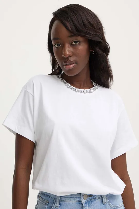 biały Answear Lab t-shirt bawełniany