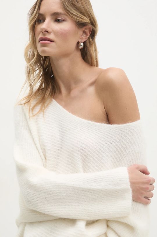 Answear Lab sweter z wełną biały ZD0030.HWK