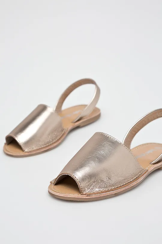 Answear - Sandále Leather Collection zlatá