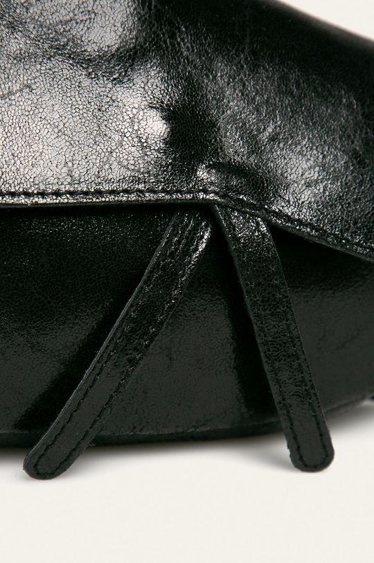 Answear - Kožená kabelka čierna