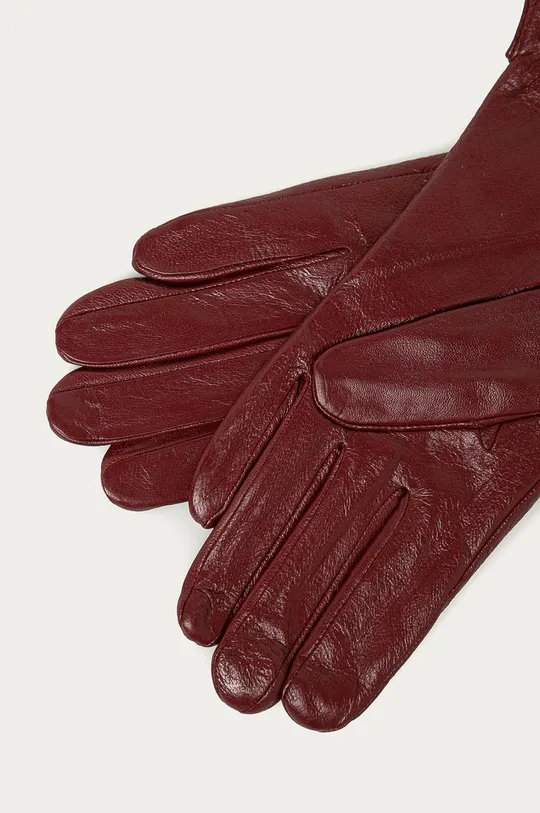 Answear Lab - Kožené rukavice červená