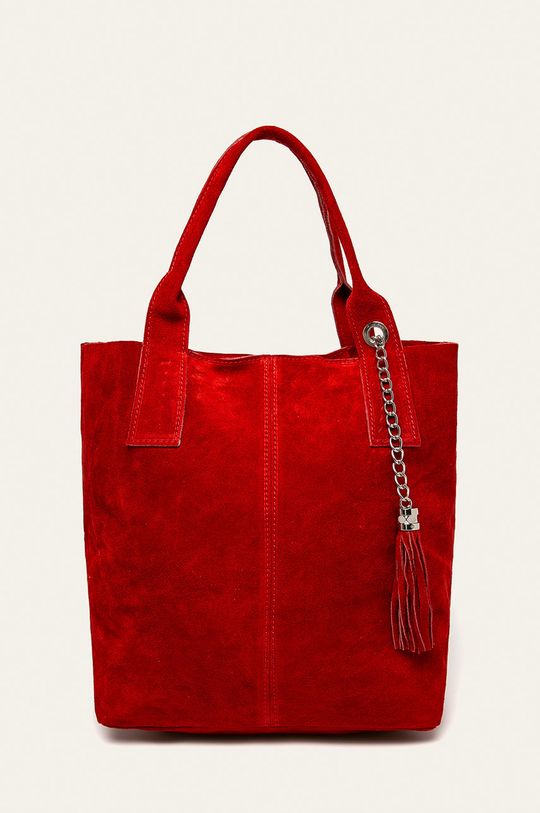červená Answear - Kožená kabelka Dámský