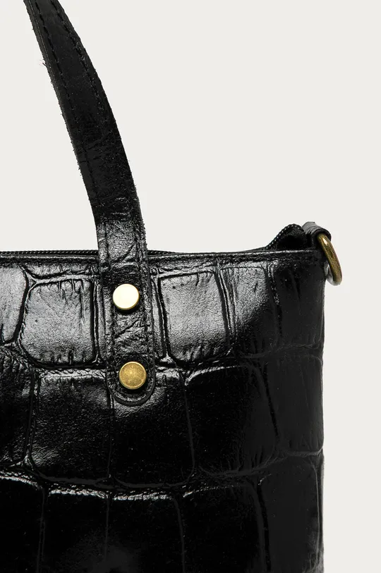 Answear Lab - Kožená kabelka čierna