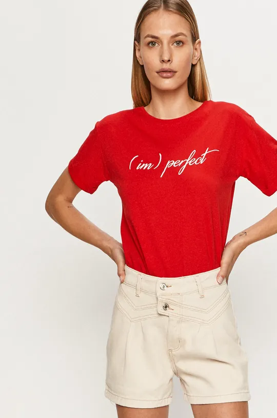 piros Answear - T-shirt Answear Lab