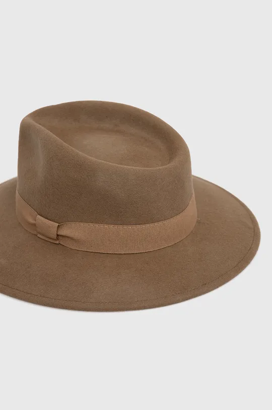 Answear Lab kapelusz wełniany brązowy