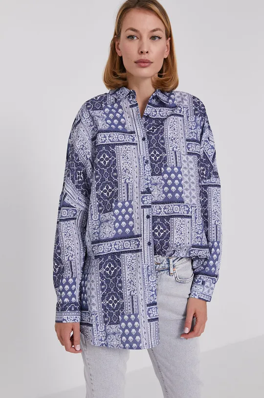 niebieski Answear Lab Koszula bawełniana Damski