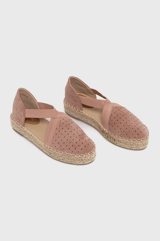 Answear Lab espadryle różowy