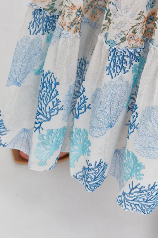 niebieski Answear Lab Spódnica bawełniana