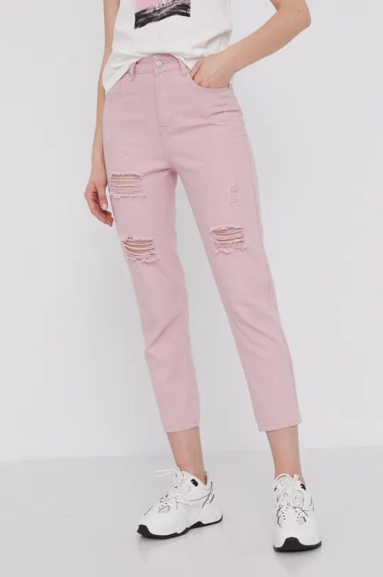 różowy Answear Lab Spodnie Damski
