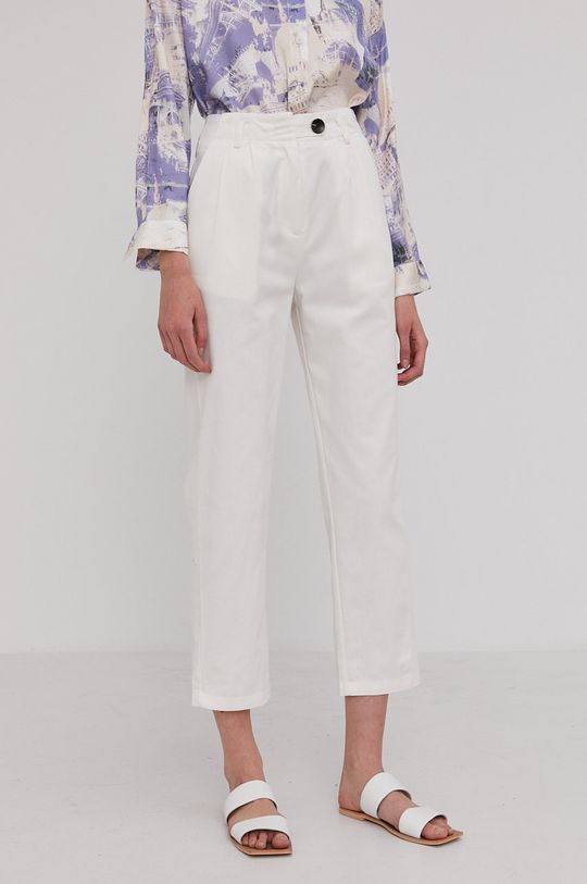 biały Answear Lab Spodnie Damski