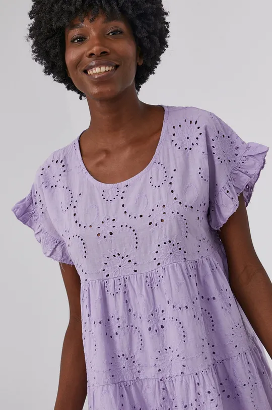 fioletowy Answear Lab Sukienka bawełniana