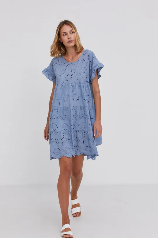 niebieski Answear Lab Sukienka bawełniana Damski