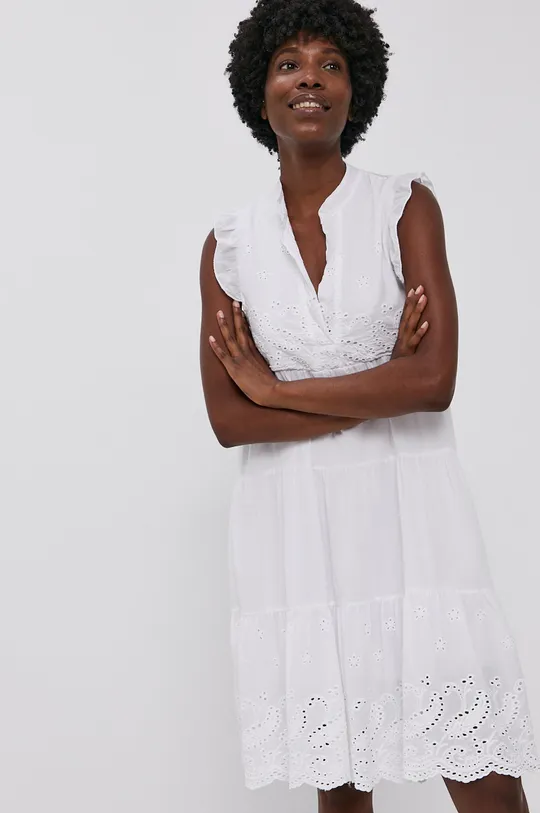 biały Answear Lab Sukienka Damski