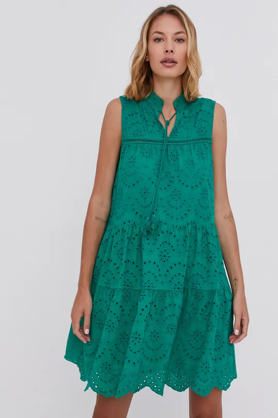 zielony Answear Lab Sukienka bawełniana Damski