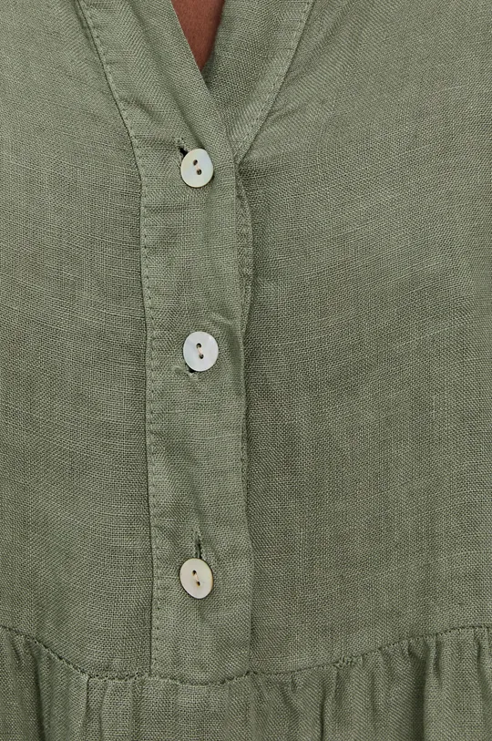 zelená Ľanové šaty Answear Lab Pure Linen