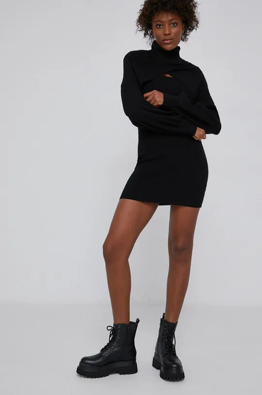 Answear Lab - Платье и свитер чёрный