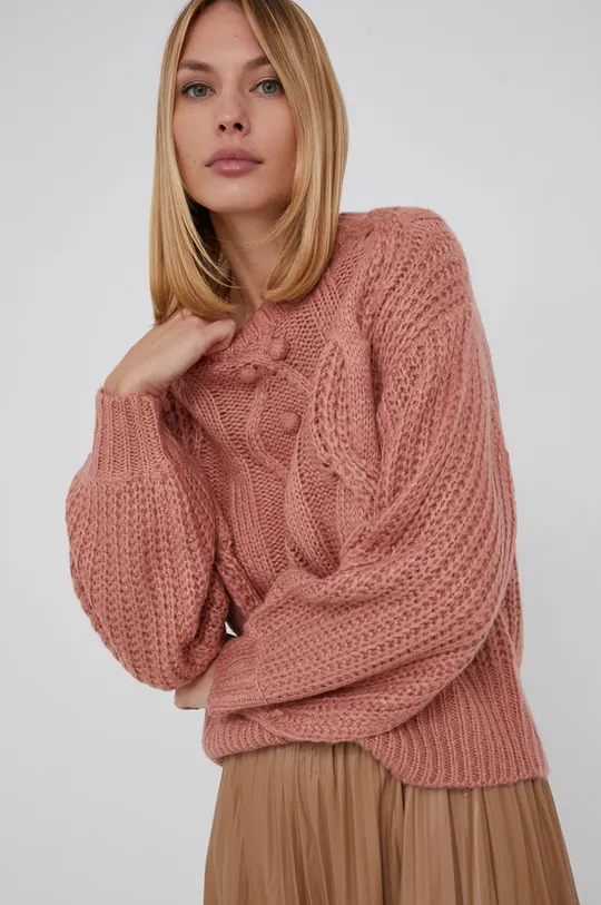 Answear Lab Sweter różowy