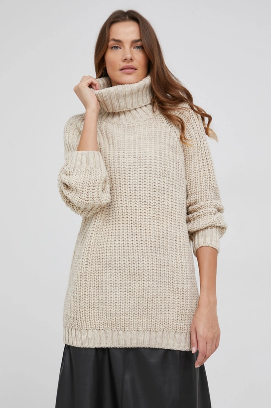 beżowy Answear Lab Sweter