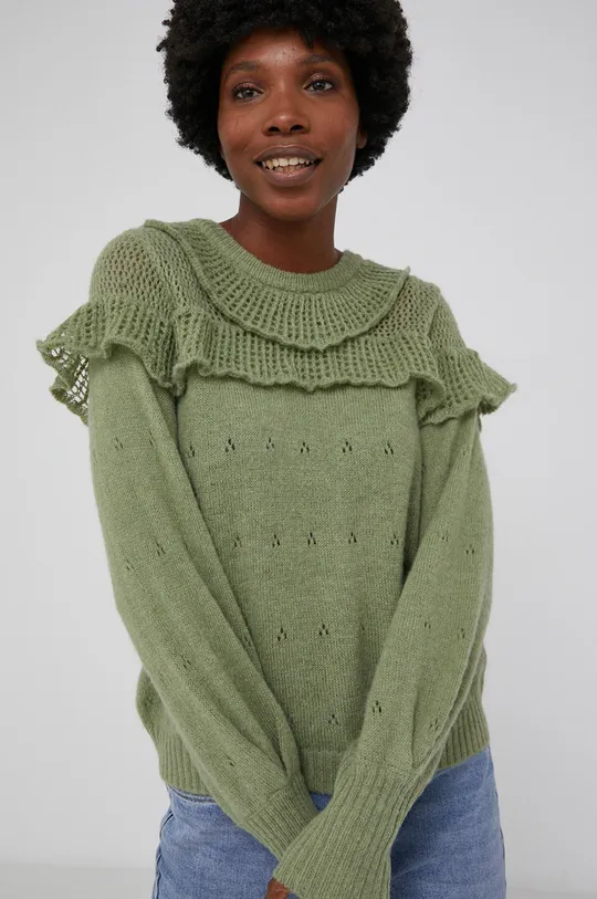 zielony Answear Lab Sweter z domieszką wełny