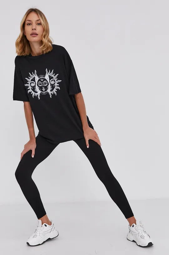czarny Answear Lab T-shirt bawełniany Damski
