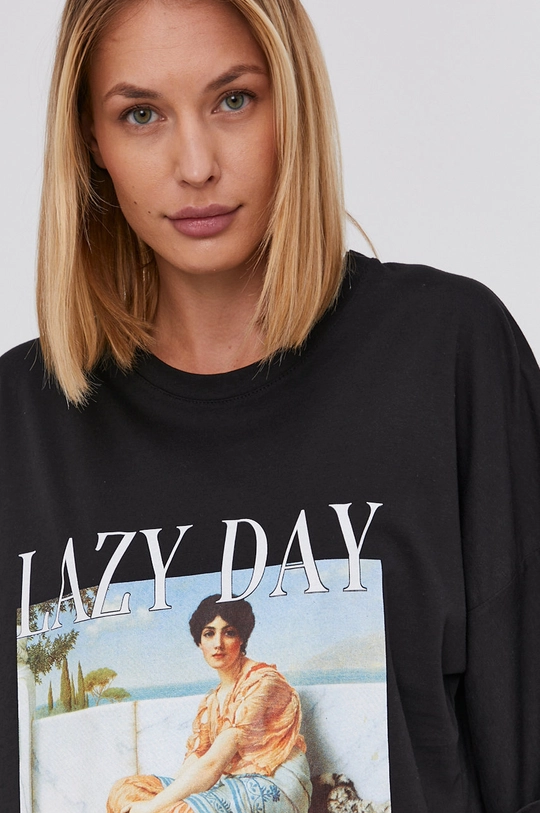 czarny Answear Lab T-shirt bawełniany