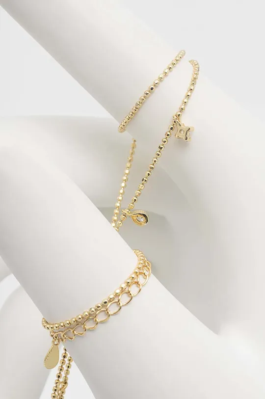 strieborný pozlátený náhrdelník Answear Lab  Striebro pozlátené 18k zlatom