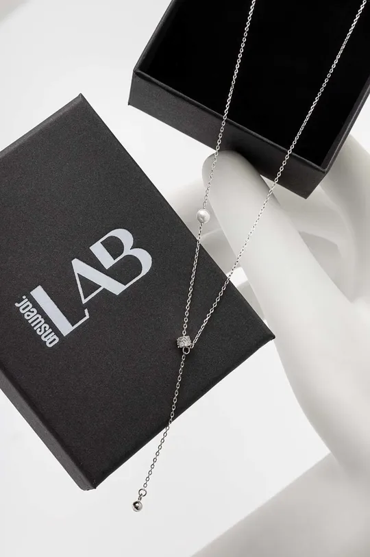 strieborná strieborný náhrdelník Answear Lab Dámsky