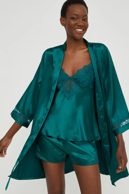 πράσινο Σετ μεταξωτές πιτζάμες Answear Lab Silk Blend Γυναικεία