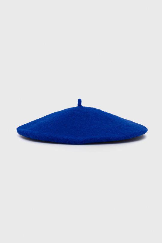 Answear Lab beret wełniany niebieski