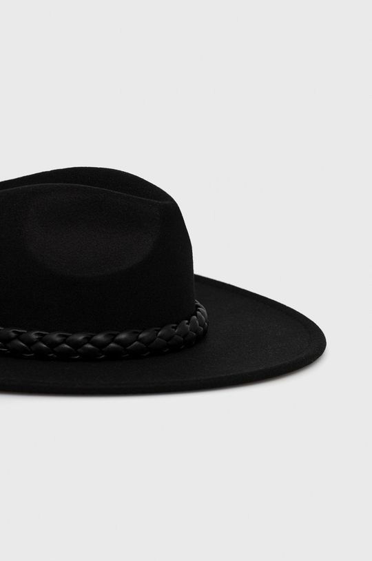 Vlněný klobouk Answear Lab černá